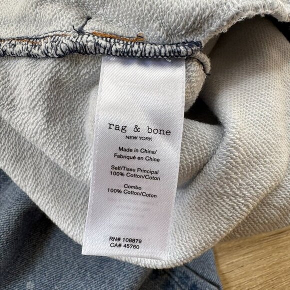 Rag & Bone Miramar Wide Leg Pants Sweatpant Jeans in Albee Blue XS - Picture 8 of 12